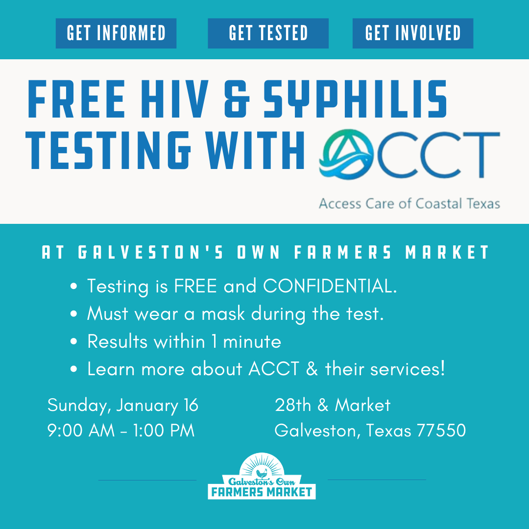 1/16/22 – FREE HIV & Syphilis Testing with ACCT