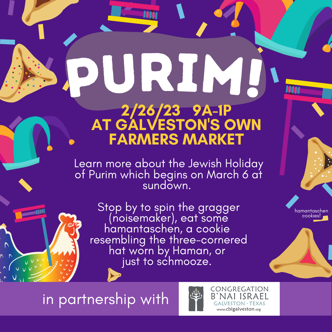 2/26 – Purim! with Congregation B’nai Israel