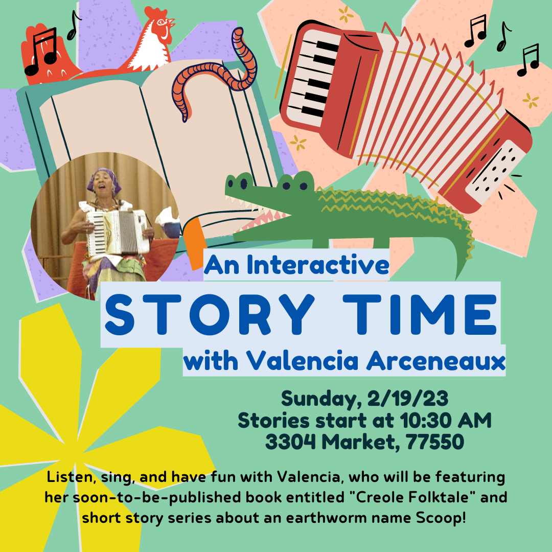 2/19 – Storytime with Valencia Arceneaux