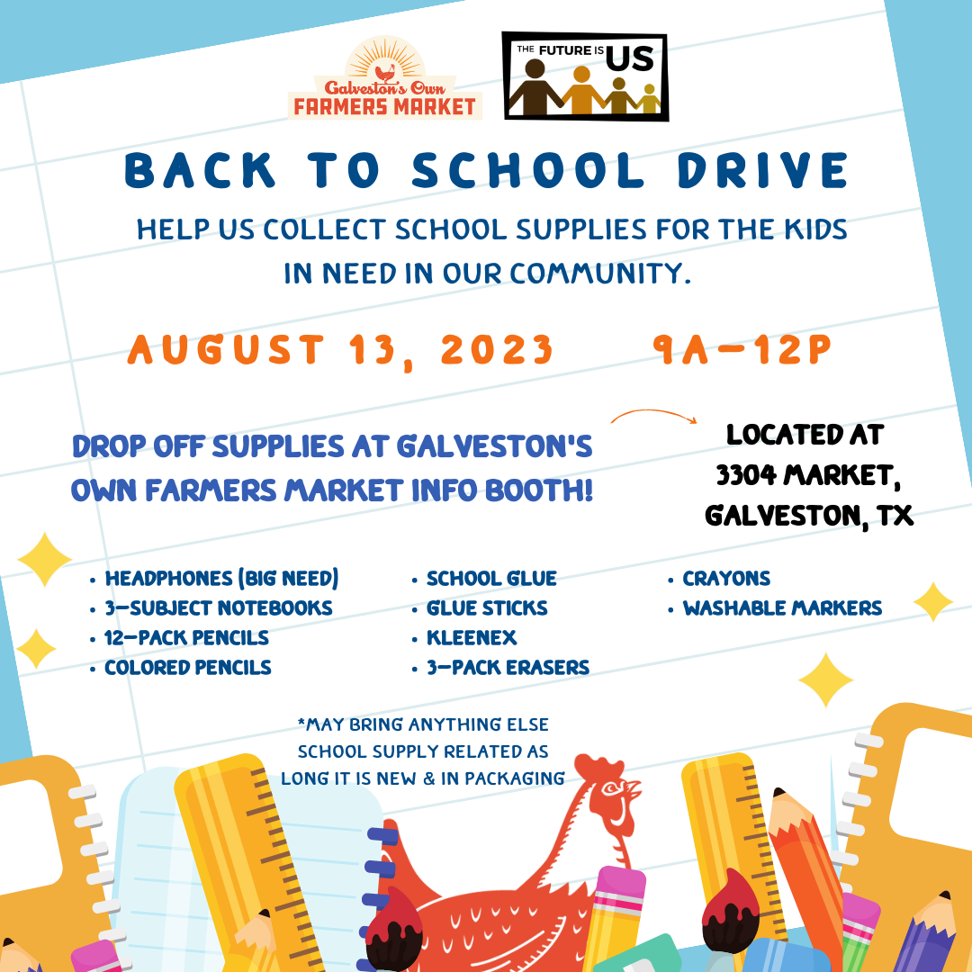8/13 – Back to School Drive with The Future is Us